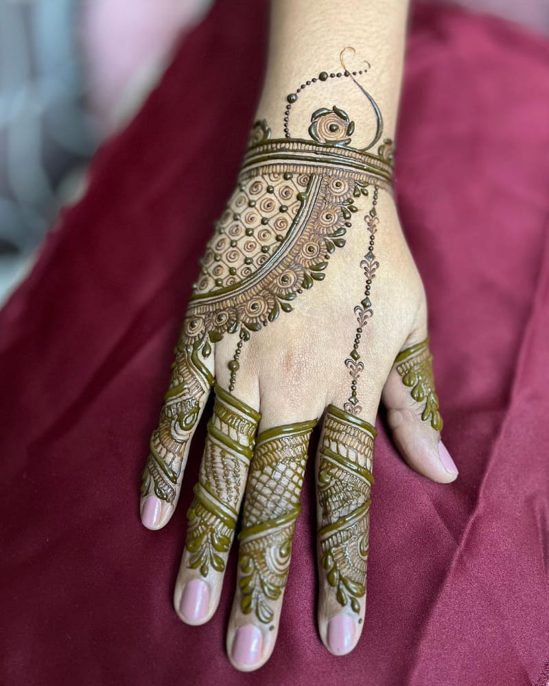Heartful Mehndi Design